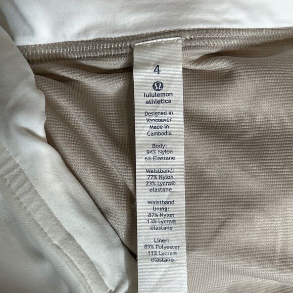 Lululemon Run Times Shorts White Color Lined - Picture 5 of 6